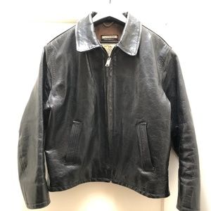 VINTAGE ITALIAN BUFFALO HIDE MOTORCYCLE JACKET